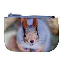 Squirrel Looks At You Large Coin Purse by FunnyCow