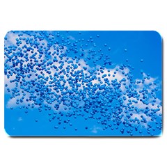 Blue Balloons In The Sky Large Doormat  by FunnyCow