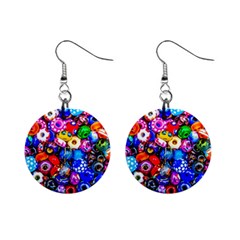 Colorful Beads Mini Button Earrings by FunnyCow