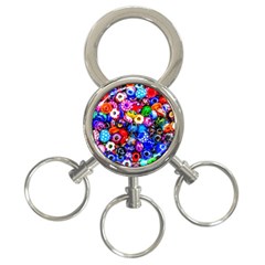 Colorful Beads 3-ring Key Chains by FunnyCow