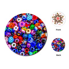 Colorful Beads Playing Cards (round)  by FunnyCow