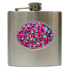 Pile Of Red Strawberries Hip Flask (6 Oz) by FunnyCow