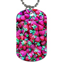 Pile Of Red Strawberries Dog Tag (two Sides) by FunnyCow