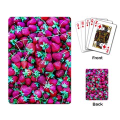 Pile Of Red Strawberries Playing Card by FunnyCow