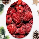 Red Raspberries Ornament (Oval) Front