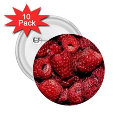 Red Raspberries 2 25  Buttons (10 Pack)  by FunnyCow