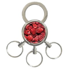 Red Raspberries 3-ring Key Chains by FunnyCow