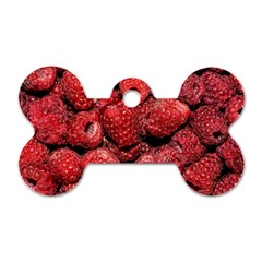 Red Raspberries Dog Tag Bone (two Sides) by FunnyCow