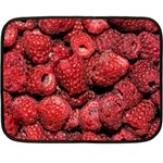 Red Raspberries Double Sided Fleece Blanket (Mini)  35 x27  Blanket Back