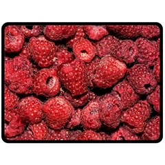 Red Raspberries Double Sided Fleece Blanket (large)  by FunnyCow