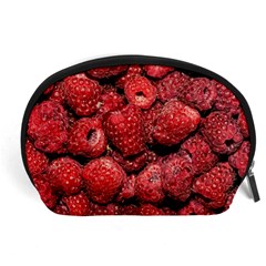 Red Raspberries Accessory Pouches (large)  by FunnyCow