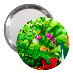 Bleeding Heart Flowers In Spring 3  Handbag Mirrors by FunnyCow