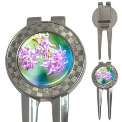 Beautiful Pink Lilac Flowers 3-in-1 Golf Divots by FunnyCow