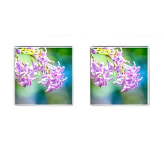 Beautiful Pink Lilac Flowers Cufflinks (square) by FunnyCow