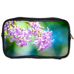 Beautiful Pink Lilac Flowers Toiletries Bags by FunnyCow