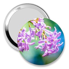 Beautiful Pink Lilac Flowers 3  Handbag Mirrors by FunnyCow