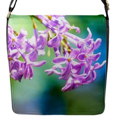 Beautiful Pink Lilac Flowers Flap Messenger Bag (s) by FunnyCow