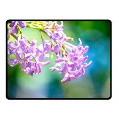 Beautiful Pink Lilac Flowers Double Sided Fleece Blanket (small)  by FunnyCow