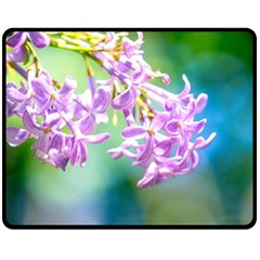 Beautiful Pink Lilac Flowers Double Sided Fleece Blanket (medium)  by FunnyCow