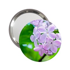 Elegant Pink Lilacs In Spring 2 25  Handbag Mirrors by FunnyCow