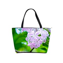 Elegant Pink Lilacs In Spring Shoulder Handbags by FunnyCow