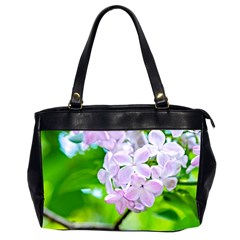 Elegant Pink Lilacs In Spring Office Handbags (2 Sides)  by FunnyCow