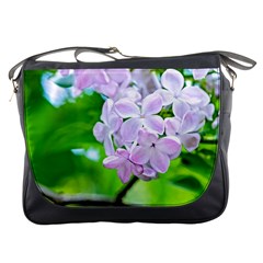 Elegant Pink Lilacs In Spring Messenger Bags by FunnyCow