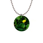 Yellow Dandelion Flowers In Spring Button Necklaces Front