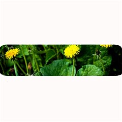 Yellow Dandelion Flowers In Spring Large Bar Mats by FunnyCow