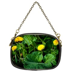 Yellow Dandelion Flowers In Spring Chain Purses (one Side)  by FunnyCow