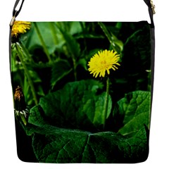 Yellow Dandelion Flowers In Spring Flap Messenger Bag (s) by FunnyCow