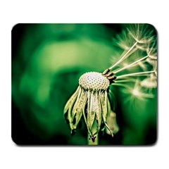 Dandelion Flower Green Chief Large Mousepads by FunnyCow