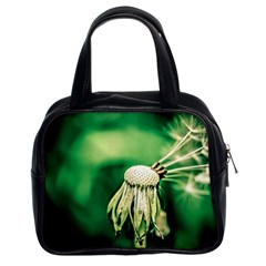 Dandelion Flower Green Chief Classic Handbags (2 Sides) by FunnyCow