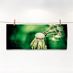 Dandelion Flower Green Chief Hand Towel by FunnyCow