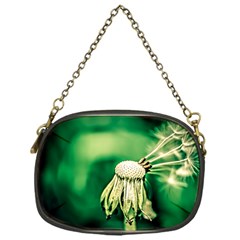 Dandelion Flower Green Chief Chain Purses (one Side)  by FunnyCow