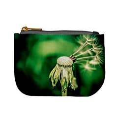 Dandelion Flower Green Chief Mini Coin Purses by FunnyCow