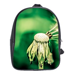 Dandelion Flower Green Chief School Bag (large) by FunnyCow