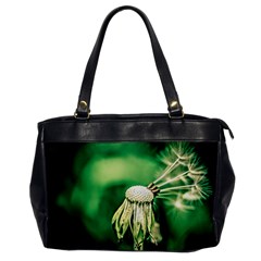 Dandelion Flower Green Chief Office Handbags by FunnyCow