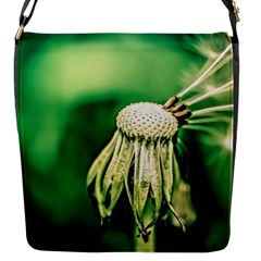 Dandelion Flower Green Chief Flap Messenger Bag (s) by FunnyCow