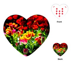 Colorful Tulips On A Sunny Day Playing Cards (heart)  by FunnyCow