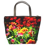 Colorful Tulips On A Sunny Day Bucket Bags Back