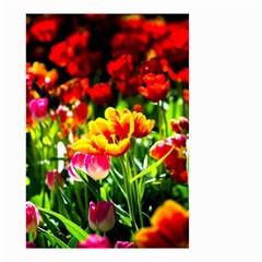 Colorful Tulips On A Sunny Day Small Garden Flag (two Sides) by FunnyCow