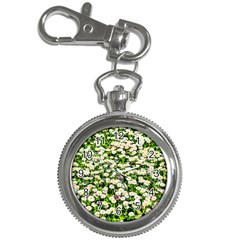 Green Field Of White Daisy Flowers Key Chain Watches by FunnyCow