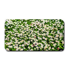 Green Field Of White Daisy Flowers Medium Bar Mats by FunnyCow