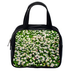 Green Field Of White Daisy Flowers Classic Handbags (one Side) by FunnyCow