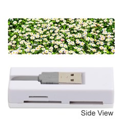 Green Field Of White Daisy Flowers Memory Card Reader (stick) by FunnyCow