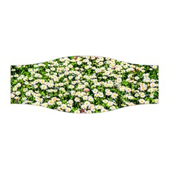 Green Field Of White Daisy Flowers Stretchable Headband by FunnyCow