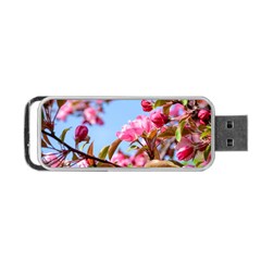 Crab Apple Blossoms Portable Usb Flash (one Side) by FunnyCow