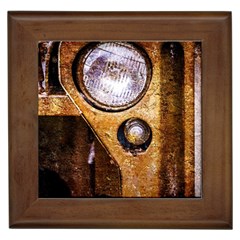 Vintage Off Roader Car Headlight Framed Tiles by FunnyCow