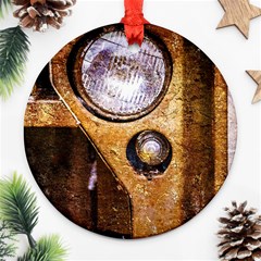 Vintage Off Roader Car Headlight Ornament (round) by FunnyCow